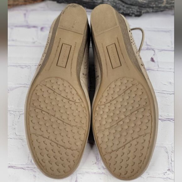 Rockport Cobb Hill Judson Cross Wedge Khaki Nubuck Flat - Picture 6 of 8